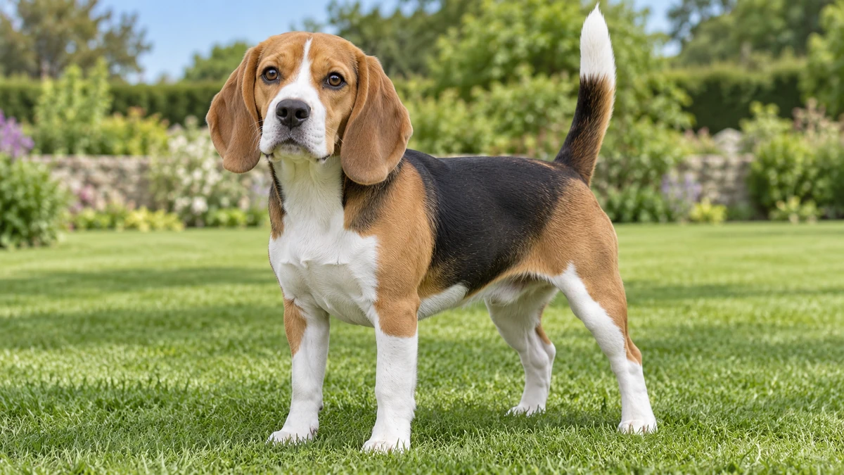 Beagle köpek — tricolor (klasik) renk