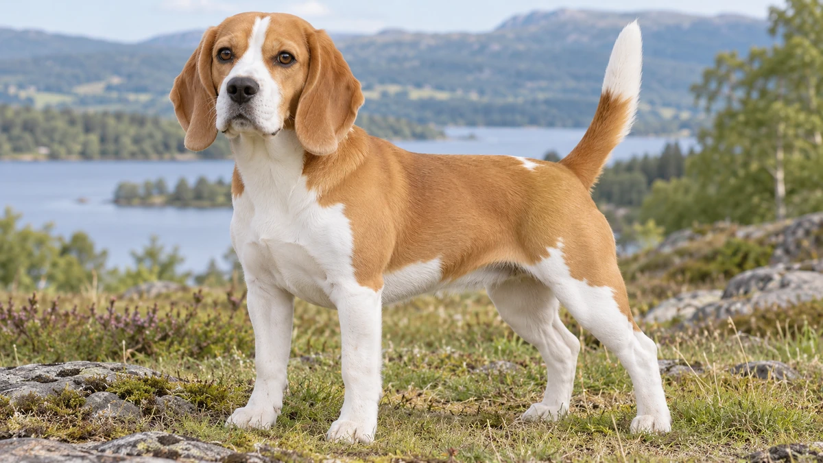 Beagle köpek — tan-beyaz (iki renk) renk
